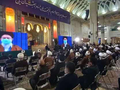 المرشد الإيراني علي خامنئي خلال كلمة متلفزة - 09 يناير 2022 - AFP