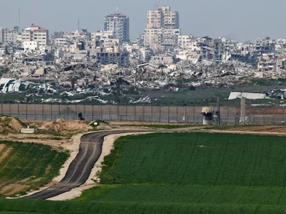 حقل على الجانب الإسرائيلي من الحدود بين إسرائيل وغزة. 21 يناير 2026 - REUTERS