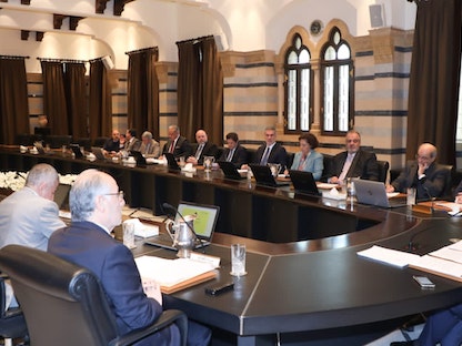 اجتماع حكومة تصريف الأعمال في لبنان برئاسة نجيب ميقاتي- 18 يناير 2023 - Twitter/@grandserail