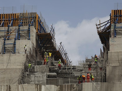 أعمال بناء سد النهضة الإثيوبي في المراحل الأولى - 31 مارس 2015 - AFP