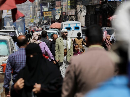 أحد شوارع صنعاء قبل ساعات من سريان الهدنة - 2 أبريل 2022 - REUTERS