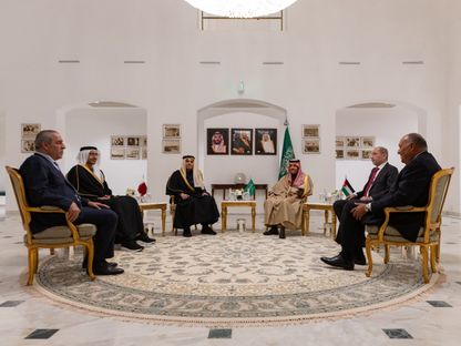 جانب من الاجتماع التشاوري الوزاري العربي الذي عقد بالعاصمة السعودية الرياض. 8 فبراير 2024 - twitter/SPAregions