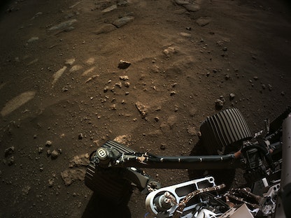الصورة التي نشرتها ناسا بعد هبوط مسبارها على المريخ - AFP
