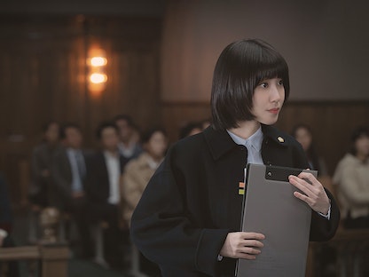 الممثلة الكورية الجنوبية بارك أون-بن في مسلسل "المحامية الاستثنائية وو" على "نتفليكس"- 1 سبتمبر 2022  - AFP
