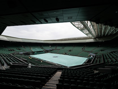 الملعب الرئيسي لبطولة ويمبلدون للتنس - TWITTER/@Wimbledon