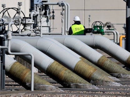 خط أنابيب الغاز "نورد ستريم 1" في لوبمين  ألمانيا- 8 مارس 2022 - REUTERS