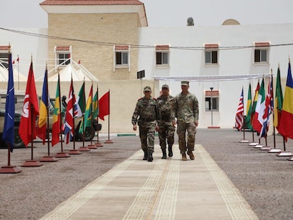وصول قادة القوات المشاركة في مناورات "الأسد الإفريقي" في المغرب - 20 يونيو 2022. - القوات المسلحة الملكية المغربية