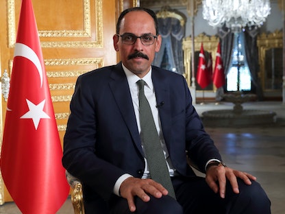 المتحدث باسم الرئيس التركي إبراهيم قالن خلال مقابلة مع رويترز في إسطنبول - 27 سبتمبر 2020 - REUTERS