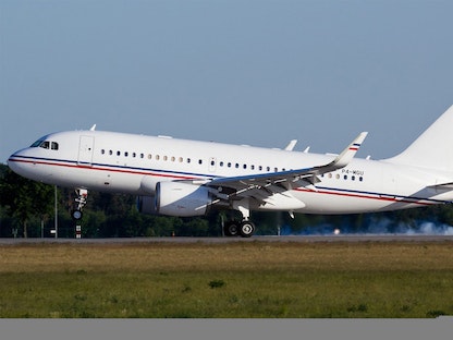 صورة نشرتها وزارة العدل الأميركية لطائرة "إيرباص" A319-100 المملوكة لرجل الأعمال الروسي أندريه سكوش- 8 أغسطس 2022 - AFP