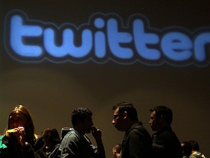 شعار تويتر خلال مؤتمر سنوي في سان فرانسيسكو - AFP