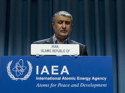 رئيس منظمة الطاقة الذرية الإيرانية محمد إسلامي - AFP