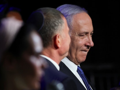 رئيس الوزراء الإسرائيلي بنيامين نتنياهو يحضر حفلاً في القدس - 6 يونيو 2021 - REUTERS