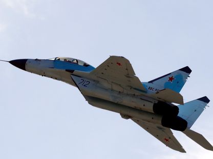 مقاتلة "Mig-35" الروسية متعددة الأدوار خلال عرض جوي في جوكوفسكي خارج موسكو- 18 يوليو 2017 - Reuters