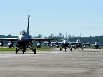 مقاتلات أميركية من طراز F-16 Fighting Falcons في قاعدة شو الجوية. الولايات المتحدة- 18 سبتمبر 2018 - REUTERS