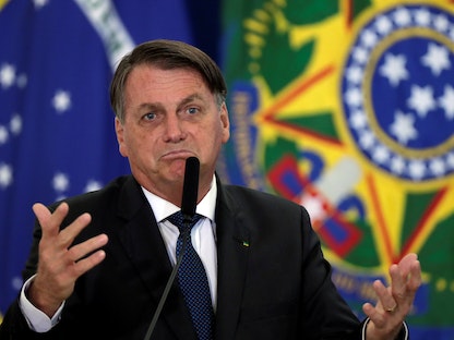 الرئيس جايير بولسونارو خلال مناسبة رسمية في برازيليا. 17 ديسمبر 2020. - REUTERS