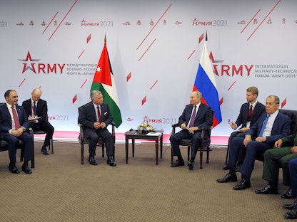الرئيس الروسي فلاديمير بوتين يلتقي العاهل الأردني الملك عبد الله الثاني في موسكو، 23 أغسطس 2021 - via REUTERS