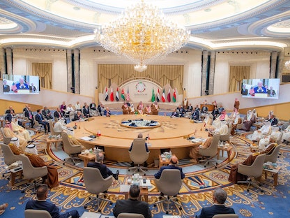 القادة المشاركون في "قمة جدة للأمن والتنمية" خلال اجتماعهم. السعودية 16 يوليو 2022 - واس