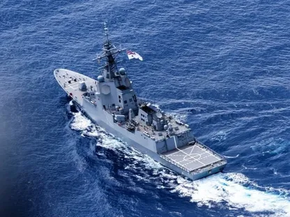 السفينة الحربية الأسترالية HMAS Brisbane والمزودة بالصواريخ الموجهة - @DefenceAust