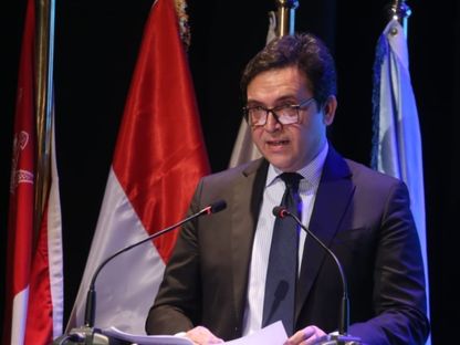 وزير الثقافة المصري أحمد فؤاد هنو خلال مؤتمر صحافي في القاهرة، مصر، 12 يناير 2025 - facebook/EgyptianMOC/