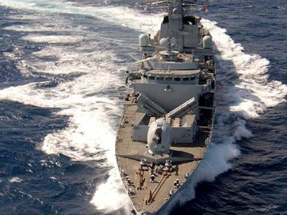 الفرقاطة "ريتشموند" التابعة لسلاح البحرية الملكي البريطاني في طريقها إلى البحر الأحمر. 09 يناير 2024 - @grantshapps