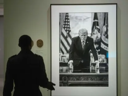 إزالة إشارة إجراءات العزل من صورة ترمب بمعرض "رؤساء أميركا"