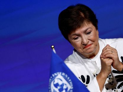 المديرة التنفيذية لصندوق النقد الدولي كريستالينا جورجيفا تحضر حفل التوقيع مع تايلاند لاستضافة الاجتماعات السنوية لصندوق النقد والبنك الدولي لعام 2026. المغرب في 15 أكتوبر 2023 - Reuters