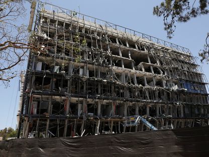 أضرار كبيرة بمعهد وايزمان للعلوم في تل أبيب جراء استهدافه بصواريخ إيرانية. 19 يونيو 2025 - REUTERS
