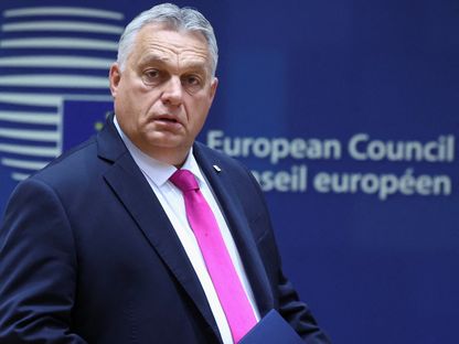 رئيس وزراء المجر فيكتور أوربان يحضر قمة قادة الاتحاد الأوروبي في بروكسل. 26 أكتوبر 2023 - Reuters