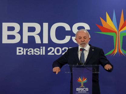 الرئيس البرازيلي لويز إيناسيو لولا دا سيلفا خلال مؤتمر صحافي ختام قمة "بريكس" في ريو دي جانيرو. 07 يوليو 2025 - REUTERS