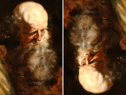 وجه امرأة خلف لحية عجوز .. اكتشاف لوحة مزدوجة لفنان فلمنكي مشهور