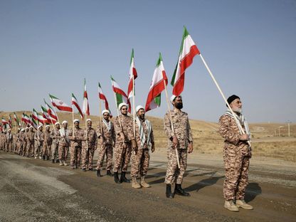 قوات من الحرس الثوري الإيراني تشارك في مناورة عسكرية. 19 أكتوبر 2022 - via REUTERS