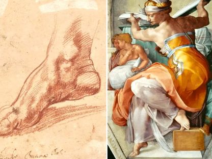 "قدم العرافة" لمايكل أنجلو من سقف الفاتيكان إلى دبي