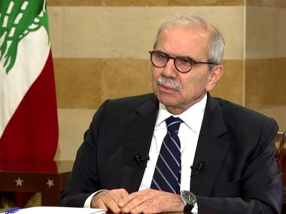 رئيس الحكومة اللبنانية نواف سلام خلال مقابلة مع صحيفة الشرق الأوسط. 17 أغسطس 2025 - الشرق الوسط