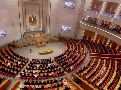 الرئيس المصري عبد الفتاح السيسي يؤدي اليمين الدستورية أمام مجلس النواب في العاصمة الإدارية الجديدة شرق القاهرة. 2 أبريل 2024 - الرئاسة المصرية