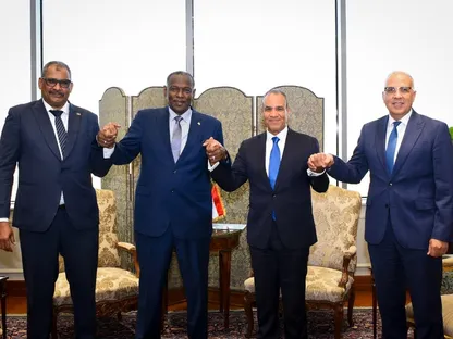 وزراء المياه والخارجية في مصر والسودان خلال اجتماع في القاهرة، 3 سبتمبر 2025 - facebook/MFAEgypt