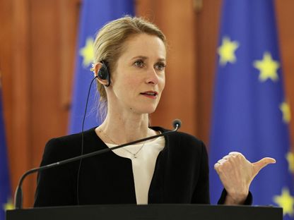 الممثلة العليا للشؤون الخارجية كايا كالاس خلال مؤتمر صحافي في كيشيناو. مولدوفا. 24 أبريل 2025 - Reuters