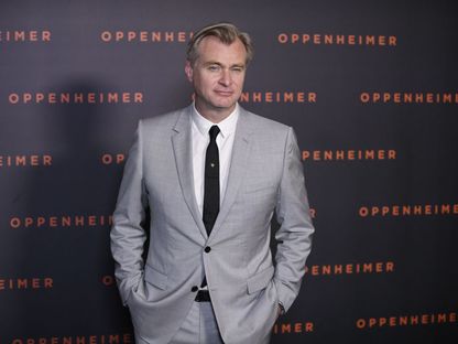المخرج البريطاني الأميركي كريستوفر نولان خلال العرض الأول لفيلمه الأخير Oppenheimer في باريس. 11 يوليو 2023 - AFP