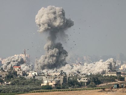 غارات إسرائيلية متواصلة على قطاع غزة. 23 أكتوبر 2023 - AFP