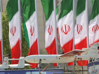 طائرات مسيرة إيرانية خلال عرض عسكري في طهران. 17 أبريل 2024 - Reuters