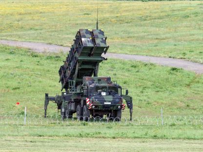منظومة الدفاع الجوي الأميركية "باتريوت" قرب قاعدة تابعة لحلف شمال الأطلسي "الناتو" في ليتوانيا. 7 يوليو 2023 - AFP