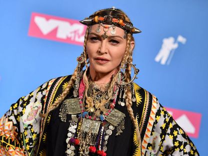مادونا في حفل توزيع جوائز MTV Video Music Awards، في قاعة موسيقى راديو سيتي، نيويورك، 20 أغسطس 2018. - AFP