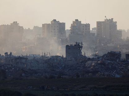 آثار دمار خلفها القصف الإسرائيلي على قطاع غزة. 18 نوفمبر 2023 - Reuters
