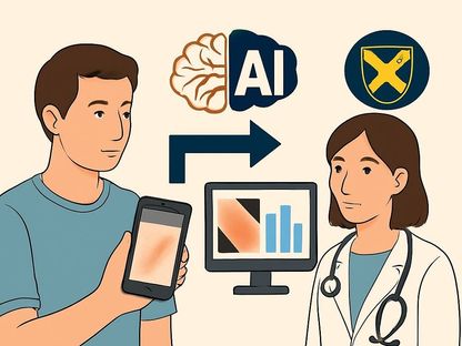 صورة تعبيرية، مصممة بواسطة Perplexity AI، لنموذج ذكاء اصطناعي جديد يستطيع تشخيص شدة الإكزيما، 20 مايو 2025 - الشرق