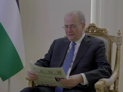 رئيس الوزراء الفلسطيني محمد مصطفى خلال حديث مع الشرق الأوسط - تركي العقيلي