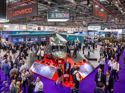 جانب من المعرض الدولي لمعدات الدفاع والأمن (DSEI) في العاصمة البريطانية لندن. أغسطس 2023 - dsei.co.uk