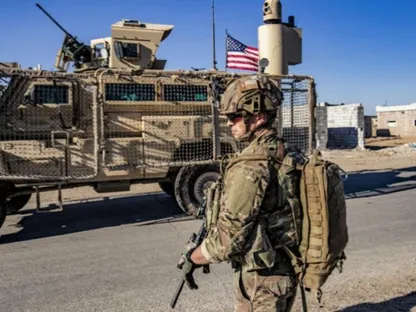 صورة غير مؤرخة لعناصر من التحالف الدولي لمحاربة تنظيم "داعش" شمال شرقي سوريا - سانا