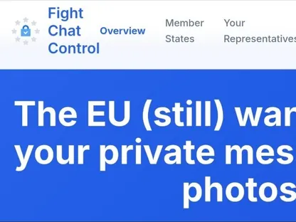 لقطة شاشة من واجهة موقع Fight Chat Control الذي أنشأه مهندس برمجيات دنماركي لمواجهة مشروع قانون التحكم في الدردشة الذي يتجه الاتحاد الأوروبي لإصداره - الشرق