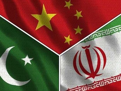 أعلام دول الصين وإيران وباكستان (صورة من وسائل التواصل الاجتماعي) - Social Media