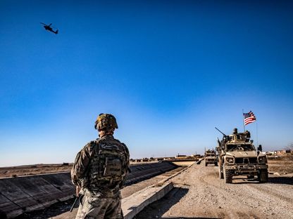 قوات أميركية في دورية في ريف تل تمر بمحافظة الحسكة شمال شرقي سوريا - AFP