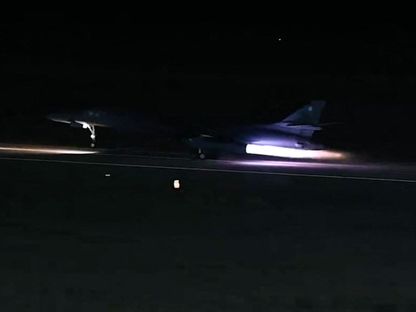 طائرة عسكرية أميركية في غارة جوية على أهداف في سوريا. 3 فبراير 2024 - AFP